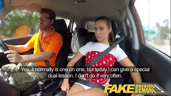 Ống dẫn động Fake Driving School Horny learners dirty secret suck and fuck session mới