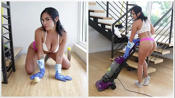 Nuovo BANGBROS - My Dirty Maid Selena Santana pulisce la mia casa e il mio grosso cazzotubo di guida