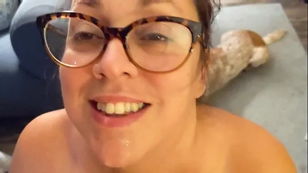 Fresh Surprise Video - Big Tit Nerd MILF Wife Fucks with a Blowjob and Cumshot Homemade drive Tube