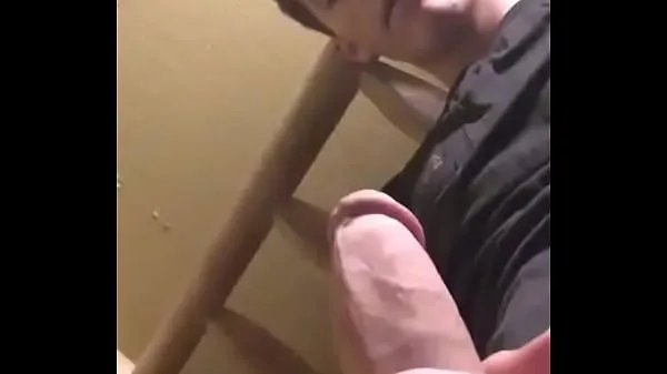 Verse young man jacking off drive-tube