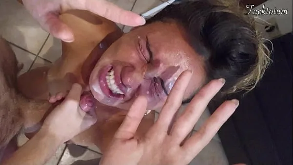 Fresh Girl orgasms multiple times and in all positions. (at 7.4, 22.4, 37.2). BLOWJOB FEET UP with epic huge facial as a REWARD - FRENCH audio drive Tube