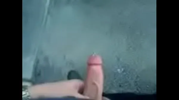 Fresh Stroking my cock outside the shop until I blow my load drive Tube