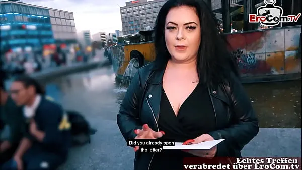 Fresh German fat BBW girl picked up at street casting drive Tube