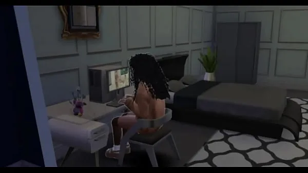 Čerstvá elektrónka Sims 4] Black Girl watches Two Girls One Cock