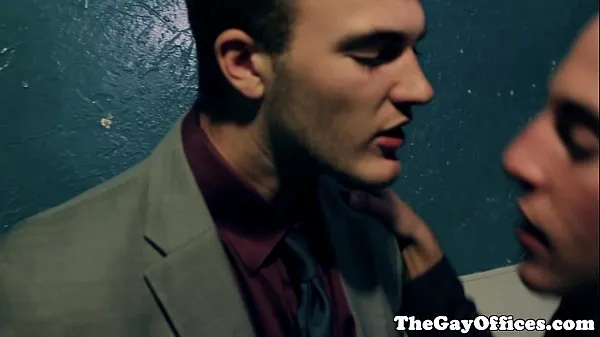 Fresh Gay office hunk drooling all over cock drive Tube